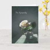 Weiße Rosen-Beileids-Beileid-Karte Karte (Gelbe Blume)