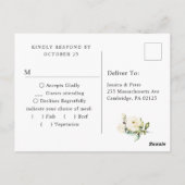 Weiße Rosen Blau Holz Lattern UAWG Speisen Auswahl Postkarte (Rückseite)