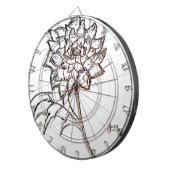 weiße Rosen-Blume Dartscheibe (Vorderseite rechts)