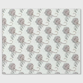 weiße Rosen-Blume Geschenkpapier (Flach)