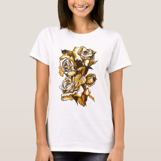 Weiße Rosen, Blume zur Blütenbildung der grafische T-Shirt