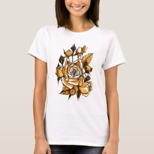 Weiße Rosen, Blume zur Blütenbildung der grafische T-Shirt