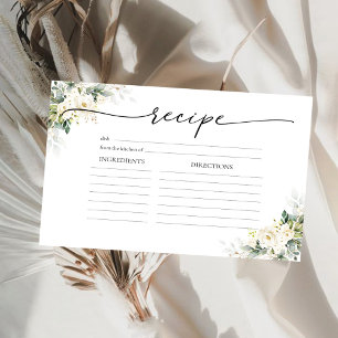 Weiße Rosen Blumenkohl Brautparty Große Rezept Kar Einladung