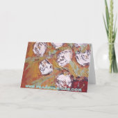 weiße Rosen, danke Karte (Rückseite)