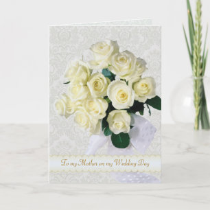 Weiße Rosen - Danke Mutter für meine Hochzeit