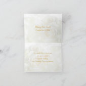 Weiße Rosen danken Ihnen Hochzeit Dankeskarte (Innenseite)