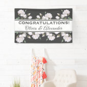 Weiße Rosen Elegantes Blumenbanner Banner (Insitu)