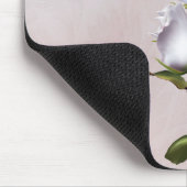 Weiße Rosen Elegantes Shabby Chic Mousepad (Ecke)
