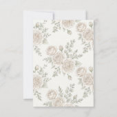Weiße Rosen-Eukalyptus-Hochzeit Save The Date (Rückseite)