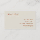 Weiße Rosen-Geschäfts-Karte Visitenkarte (Rückseite)