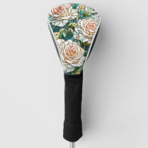 Weiße Rosen Glasmosaik
