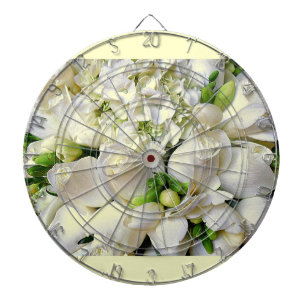 Weiße Rosen, glücklich_ Dartscheibe