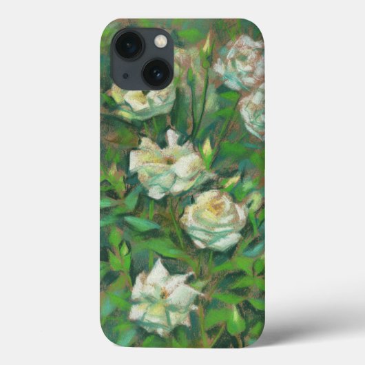 "Weiße Rosen, grüne Blätter", wunderschöne Blume Case-Mate iPhone Hülle (Rückseite)