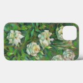 "Weiße Rosen, grüne Blätter", wunderschöne Blume Case-Mate iPhone Hülle (Rückseite (Horizontal))