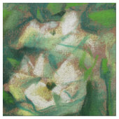 "Weiße Rosen, grüne Blätter", wunderschöne Blume Stoff (Nahaufnahme)