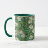 "Weiße Rosen, grüne Blätter", wunderschöne Blume Tasse (Links)