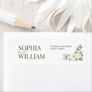 Weiße Rosen Grünzeug Hochzeit Rücksendeadresse Eti