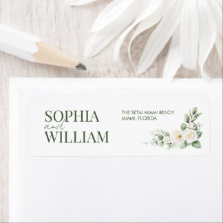 Weiße Rosen Grünzeug Hochzeit Rücksendeadresse Eti