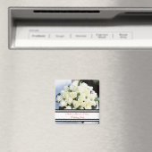 Weiße Rosen Hochzeitsmagnet Gefallen Vorlage Magnet (In Situ (Geschirrspüler))