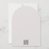 Weiße Rosen Hochzeitstag mit QR-Code Einladung (Rückseite)