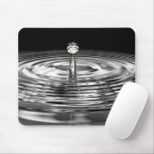 Weiße Rosen im Wassertropfen Mousepad (Mit Mouse)