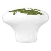 Weiße Rosen Keramikknauf (Seitenansicht)