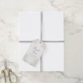 Weiße Rosen-Klassiker-Hochzeit Geschenkanhänger (Mit Garn)