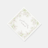 Weiße Rosen-Klassiker-Hochzeit Serviette (Ecke)