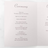 Weiße Rosen-Klassiker Hochzeitsprogramme Dreifach-gefaltete Programmkarte (Innen Erste Seite)