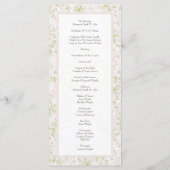 Weiße Rosen-Klassiker Hochzeitsprogramme Menükarte (Rückseite)
