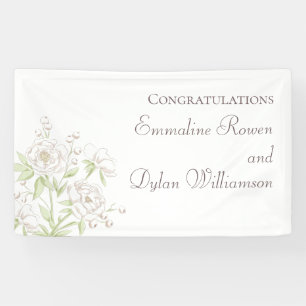 Weiße Rosen Klassische Hochzeit Banner
