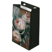 Weiße Rosen Kleine Geschenktüte (Rückseite Schrägansicht)
