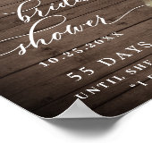 Weiße Rosen Laterne Rustikales Brautparty Poster (Ecke)