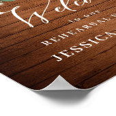 Weiße Rosen Lattern Rustikale Probe Abendessen Poster (Ecke)