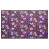 "Weiße Rosen, lila Blätter", Blumendesign Stoff (Yard (91,4 cm))