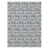 Weiße Rosen mit blauen Blätter Tischdecke (Vorderseite)