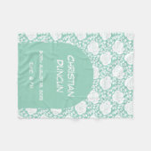 Weiße Rosen mit einem Arch Baby Geschenk Fleecedecke (Vorderseite (Horizontal))