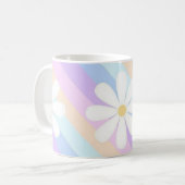 weiße Rosen mit farbigem Hintergrund Kaffeetasse (Vorderseite Links)