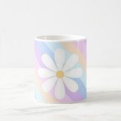weiße Rosen mit farbigem Hintergrund Kaffeetasse (Mittel)