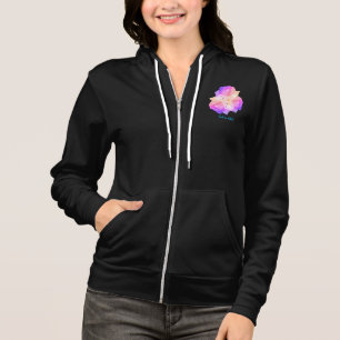 Weiße Rosen mit Raindrops Bouquet Personalisiert Hoodie