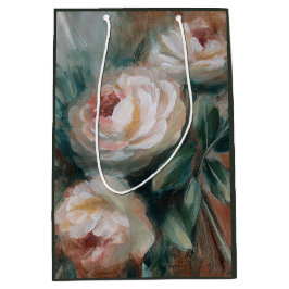 Weiße Rosen Mittlere Geschenktüte