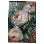 Weiße Rosen Mittlere Geschenktüte (Rückseite)