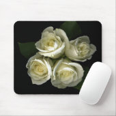 Weiße Rosen Mousepad (Mit Mouse)