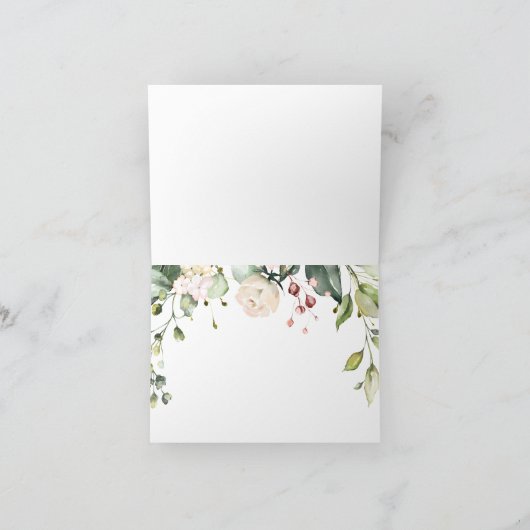 Weiße Rosen, Mutter der Braut Hochzeit Dankeskarte (Innenseite)