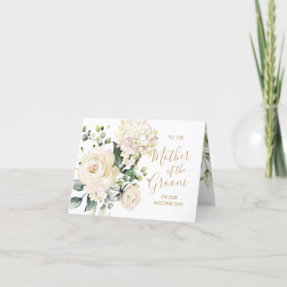 Weiße Rosen, Mutter der Groomehe Dankeskarte