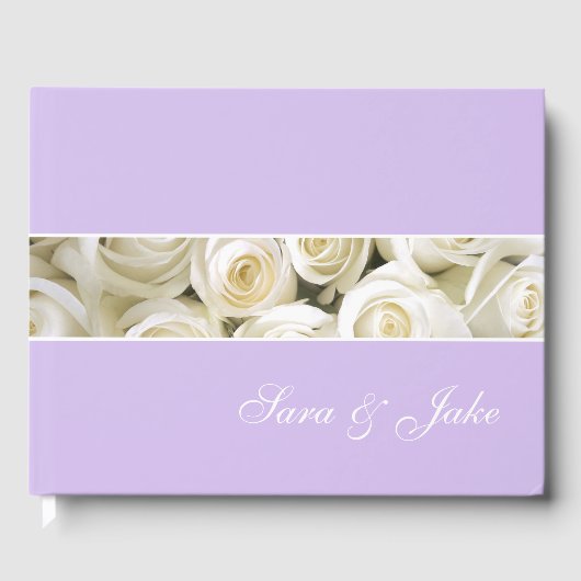 Weiße Rosen ohne Folie Gästebuch (Vorderseite)