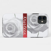Weiße Rosen personalisierter iPhone 5 Fall Case-Mate iPhone Hülle (Rückseite (Horizontal))