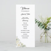 Weiße Rosen Programmkarte (Stehend Vorderseite)