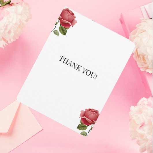 Weiße Rosen Romantische Hochzeit Danke