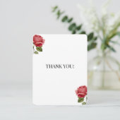 Weiße Rosen Romantische Hochzeit Danke (Stehend Vorderseite)